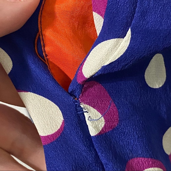 Anthropologie Color-Drenched Polka Dot Silk Dress - Picture 7 of 9
